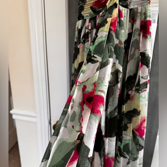 White House Black Market Floral Sleeveless Pleated Bust Dress Wedding Guest - Picture 5 of 16